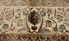 8x10 Light Blue and Ivory Turkish Silk Rug