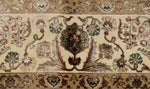 8x10 Light Blue and Ivory Turkish Silk Rug