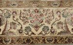 8x10 Light Blue and Ivory Turkish Silk Rug