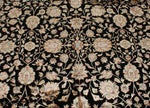 8x10 Black and Ivory Turkish Silk Rug