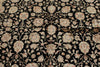 8x10 Black and Ivory Turkish Silk Rug