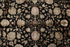 8x10 Black and Ivory Turkish Silk Rug