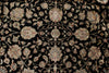 8x10 Black and Ivory Turkish Silk Rug