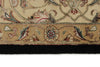 8x10 Black and Ivory Turkish Silk Rug