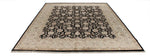 8x10 Black and Ivory Turkish Silk Rug