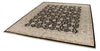8x10 Black and Ivory Turkish Silk Rug
