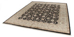 8x10 Black and Ivory Turkish Silk Rug