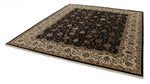 8x10 Black and Ivory Turkish Silk Rug