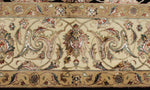 8x10 Black and Ivory Turkish Silk Rug