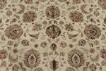 8x10 Ivory and Gold Turkish Silk Rug