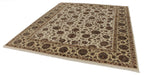 8x10 Ivory and Gold Turkish Silk Rug