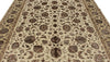 8x10 Ivory and Gold Turkish Silk Rug