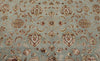 8x10 Light Blue and Ivory Turkish Silk Rug