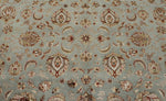 8x10 Light Blue and Ivory Turkish Silk Rug