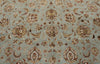 8x10 Light Blue and Ivory Turkish Silk Rug