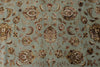 8x10 Light Blue and Ivory Turkish Silk Rug