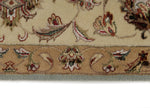 8x10 Light Blue and Ivory Turkish Silk Rug