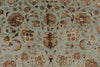 8x10 Light Blue and Ivory Turkish Silk Rug