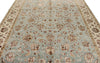 8x10 Light Blue and Ivory Turkish Silk Rug