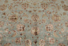 8x10 Light Blue and Ivory Turkish Silk Rug