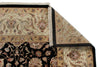 8x10 Black and Ivory Turkish Silk Rug