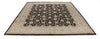 8x10 Black and Ivory Turkish Silk Rug