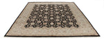 8x10 Black and Ivory Turkish Silk Rug