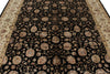 8x10 Black and Ivory Turkish Silk Rug