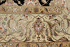 8x10 Black and Ivory Turkish Silk Rug