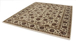 8x10 Ivory and Beige Turkish Silk Rug