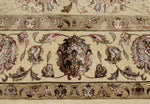 8x10 Ivory and Beige Turkish Silk Rug