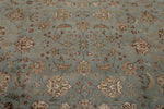 10x14 Light Blue and Ivory Turkish Silk Rug