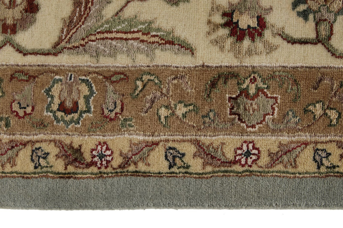 10x14 Light Blue and Ivory Turkish Silk Rug