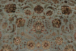 10x14 Light Blue and Ivory Turkish Silk Rug