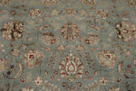 10x14 Light Blue and Ivory Turkish Silk Rug