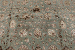 10x14 Light Blue and Ivory Turkish Silk Rug