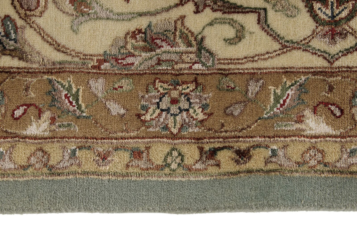 10x14 Light Blue and Ivory Turkish Silk Rug