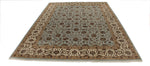 10x14 Light Blue and Ivory Turkish Silk Rug