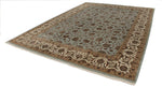 10x14 Light Blue and Ivory Turkish Silk Rug