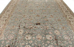 10x14 Light Blue and Ivory Turkish Silk Rug