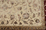 10x14 Ivory and Red Turkish Silk Rug