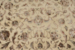 10x14 Ivory and Red Turkish Silk Rug