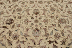 10x14 Ivory and Red Turkish Silk Rug