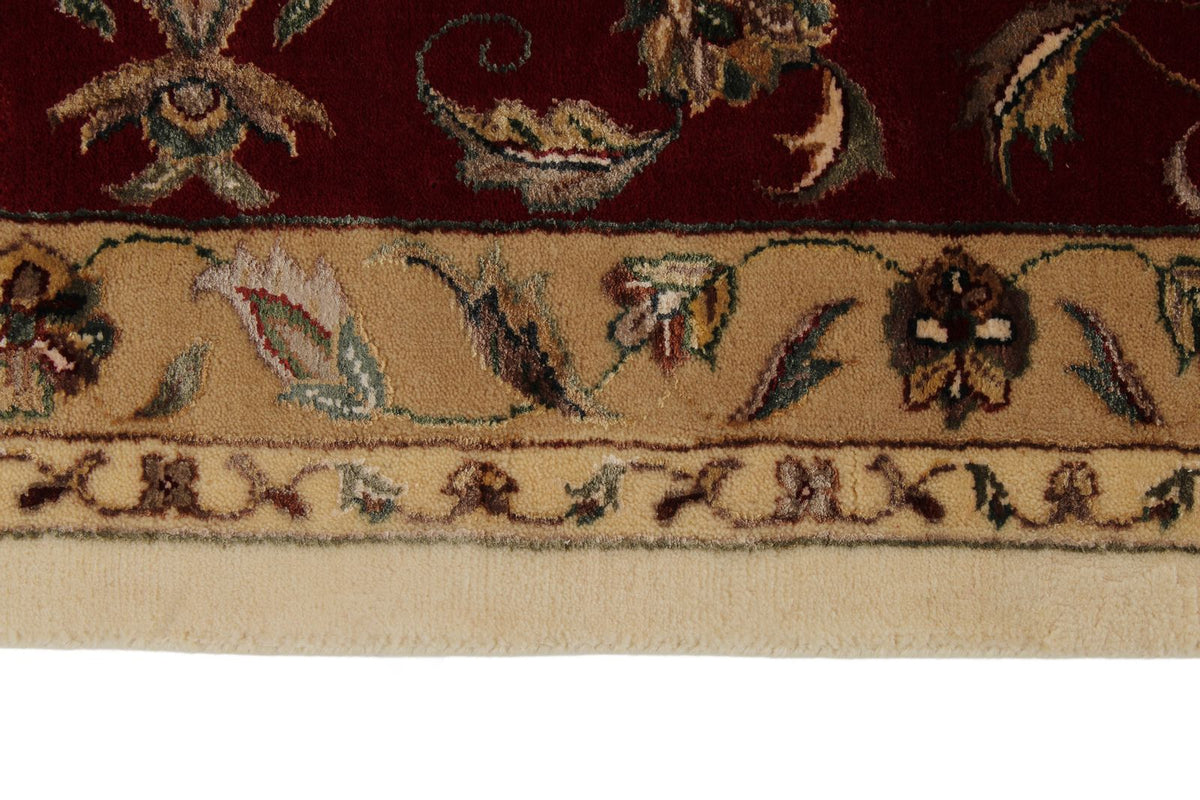 10x14 Ivory and Red Turkish Silk Rug