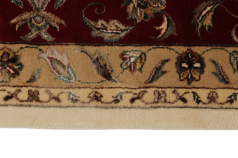 10x14 Ivory and Red Turkish Silk Rug