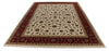 10x14 Ivory and Red Turkish Silk Rug