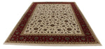 10x14 Ivory and Red Turkish Silk Rug