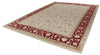 10x14 Ivory and Red Turkish Silk Rug