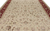 10x14 Ivory and Red Turkish Silk Rug