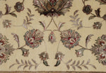 9x12 Ivory and Beige Turkish Silk Rug